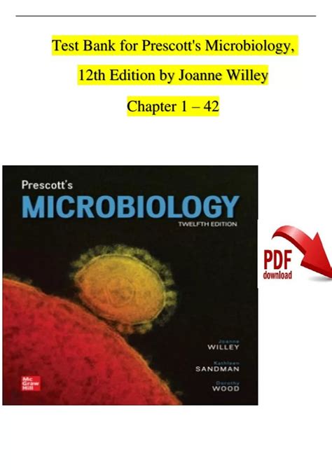 Test Bank Prescotts Microbiology Th Edition By Willey Chapter