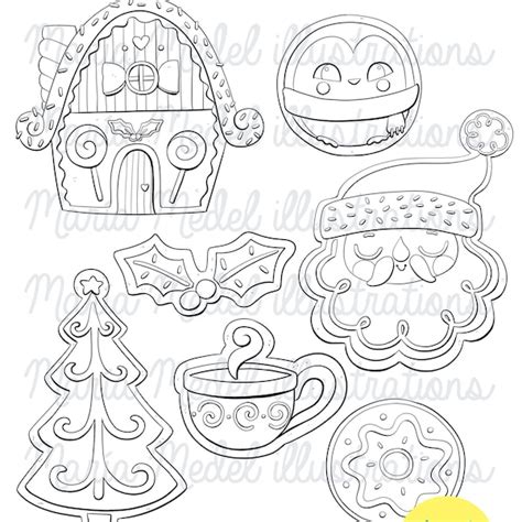 Christmas Digi Stamp Etsy