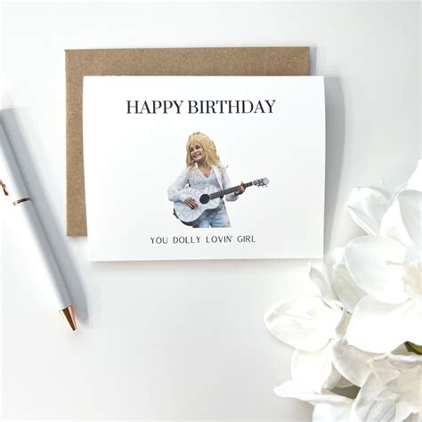 Dolly Parton Birthday Card Dolly Birthday Card Greeting Card For Dolly