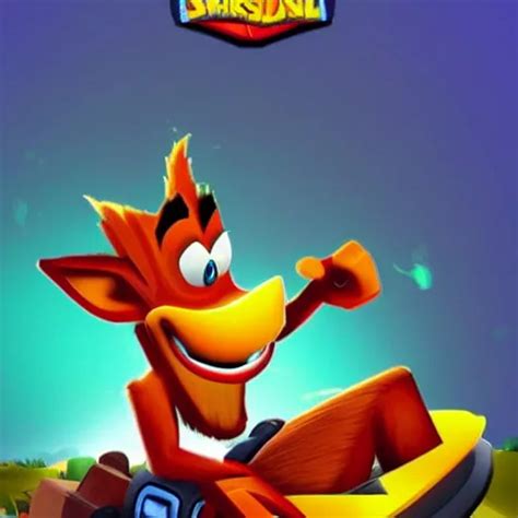 Crash Bandicoot Driving An Opel Astra Highly Detailed Stable