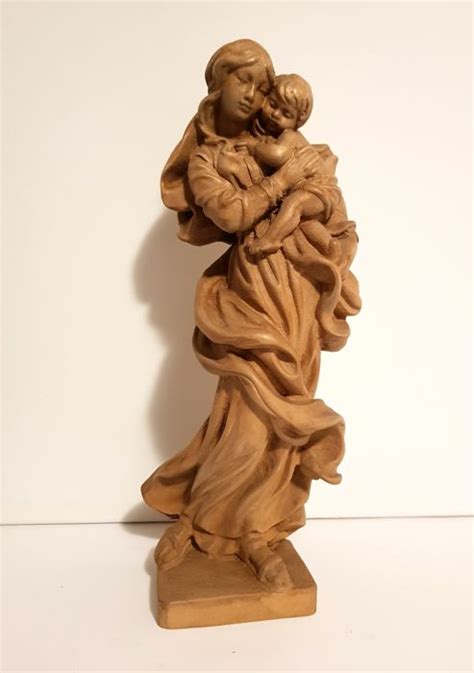 Südtirol Figurine en bois Vierge et l Enfant Jésus Catawiki