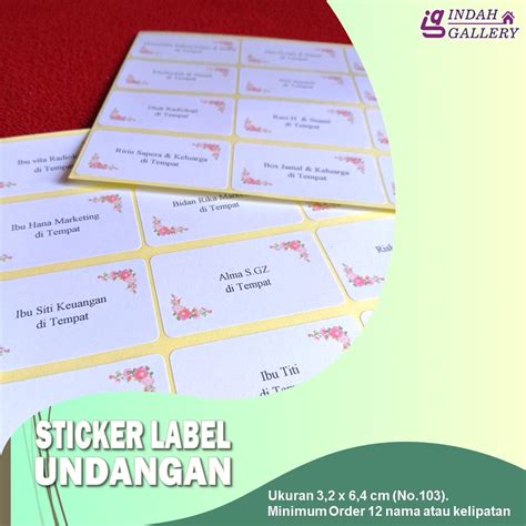 Jual Sticker Label Undangan Shopee Indonesia