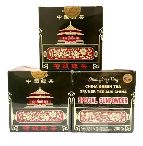 GRÜNER TEE SPECIAL GUNPOWDER AUS CHINA 3 x 400 g TEE GRÜN LOSE