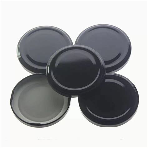 Black Mm Mm Metal Lids Twist Off Lug Cap For Glass Jar China