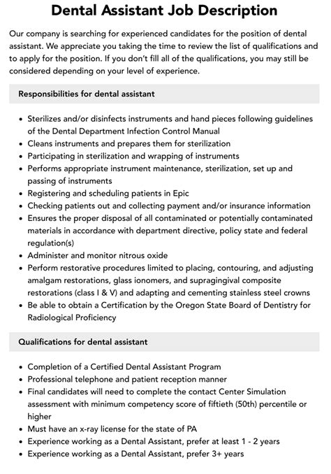 Duties Of A Dental Surgery Assistant At Elizabeth Hunt Blog