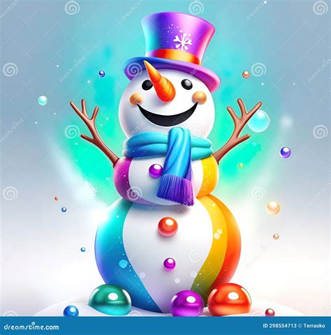 Merry Snowman for Holiday Celebrations, Christmas Decorations and ...