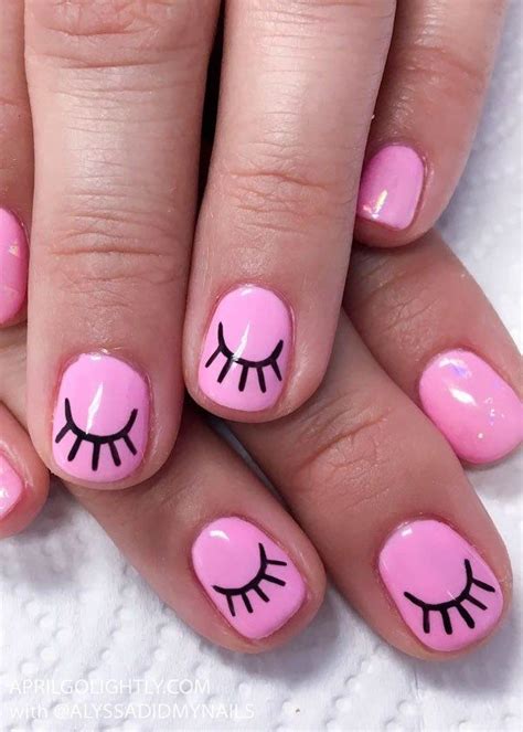 Eyelash Pink Spring Nails Designs And Art Ideas April Golightly