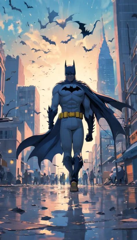 Batman Em Gotham City Scenario With Destruction Cavaleiro Das