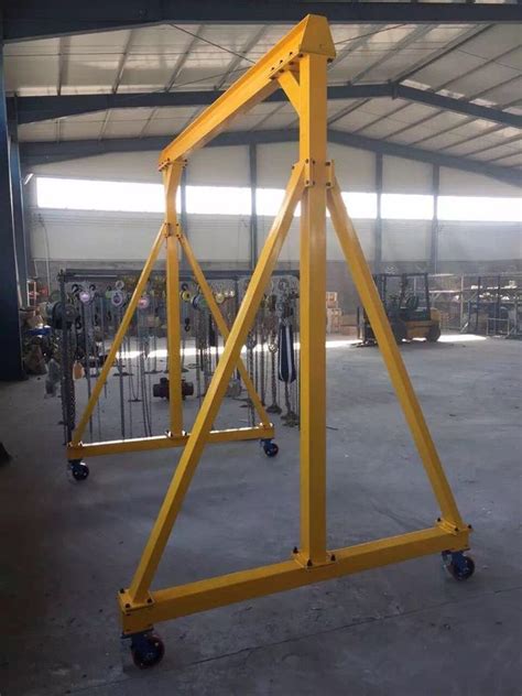 Adjustable Height Portable Gantry Crane , Foldable Gantry Crane With 4 ...