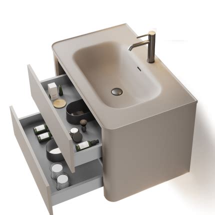 Тумба для ванной комнаты в комплекте с раковиной Minotti Base 80см ...