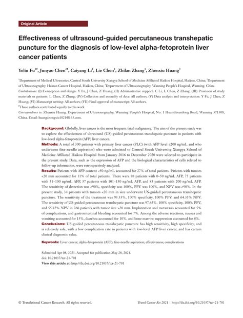 Pdf Effectiveness Of Ultrasound Guided Percutaneous Transhepatic