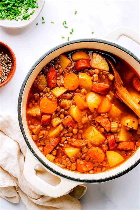 Spanish Chorizo Lentil Stew Recipe Gimme Some Oven