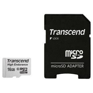 Карта памяти SDHC Micro Transcend High Endurance 16GB Class 10 UHS I