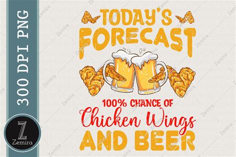 Chicken Wing And Beer Today Forecast Png Graphic By Zemira · Creative Fabrica