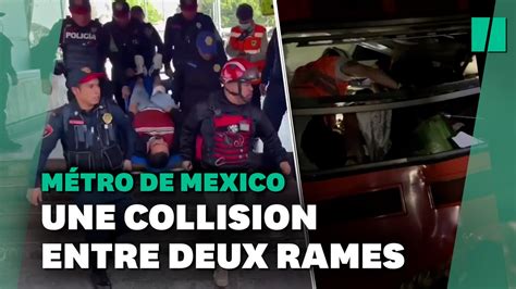 À Mexico les images de limpressionnante collision entre deux métros