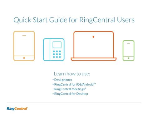 PDF Quick Start Guide For RingCentral Users Quick Start Guide For