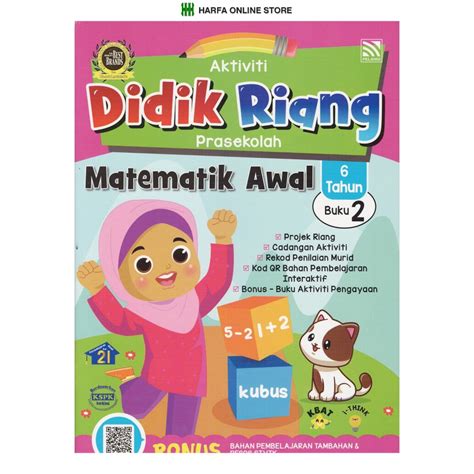 Buku Aktiviti Didik Riang Prasekolah Matematik Awal Tahun Buku