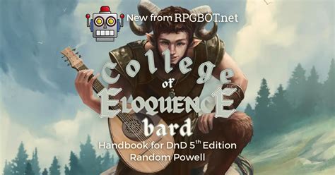 College of Eloquence Bard Handbook: DnD 5e Subclass Guide - RPGBOT