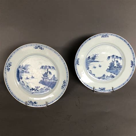 Proantic Paire D Assiettes En Porcelaine Chinoise Chine Xviii Me