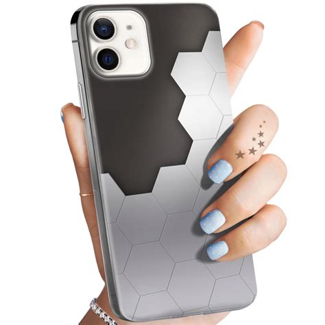 Etui Do Iphone Mini Wzory Szare Metallic Grey Obudowa Pokrowiec Case