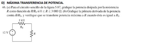 Como Graficar La Potencia Disipada Por La Resistencia Teorema De