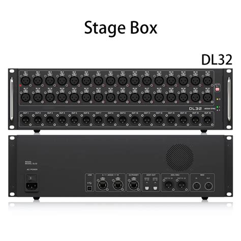 DL32 32 Input 16 Output Stage Box With 32 Midas Microphone