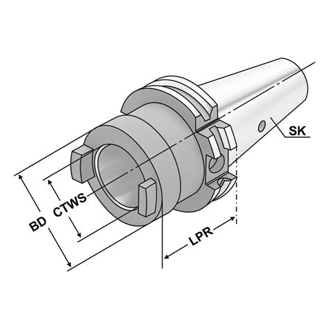 Zwischenhülse für Steilkegel SK 40 SK 30 50 SK 40