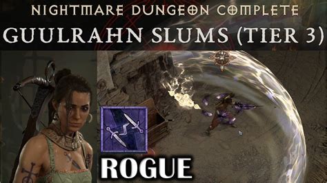 Diablo Guulrahn Slums Nightmare Dungeon Tier Rogue Twisting