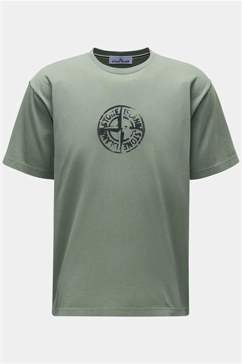 STONE ISLAND Crew Neck T Shirt Grey Green BRAUN Hamburg