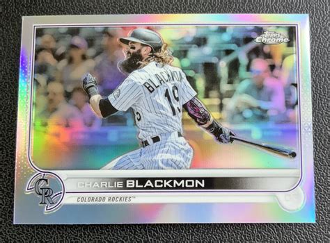 Topps Chrome Charlie Blackmon Refractor Ebay