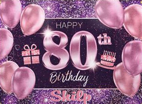 Buy 80th Birthday Backdrop | Party Supplies | Thememyparty – Theme My Party