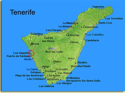 Tenerife Map Spain