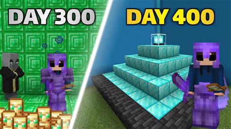 I Survived 400 Days In HARDCORE Minecraft YouTube