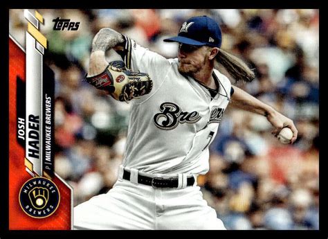 Topps Josh Hader Factory Set Orange Milwaukee Brewers Ebay