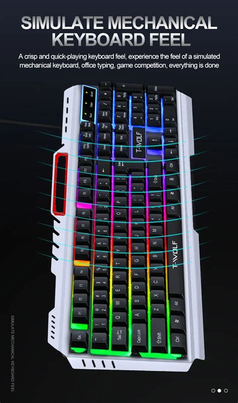 Gaming Keyboard And Mouse Set Tf600 Wired Mechanical Keyboard Rgb