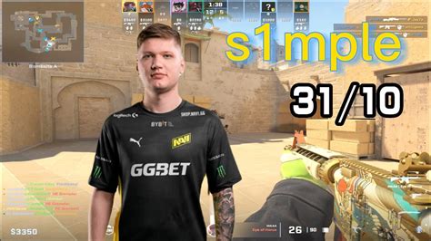 S1mple MIRAGE POV 31 10 77 HS 4 Triple Kills CS2 MIRAGE POV Dec