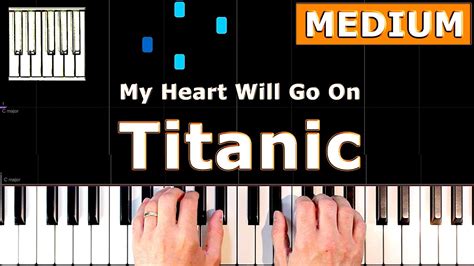 My Heart Will Go On Titanic Medium Piano Tutorial Celine Dion