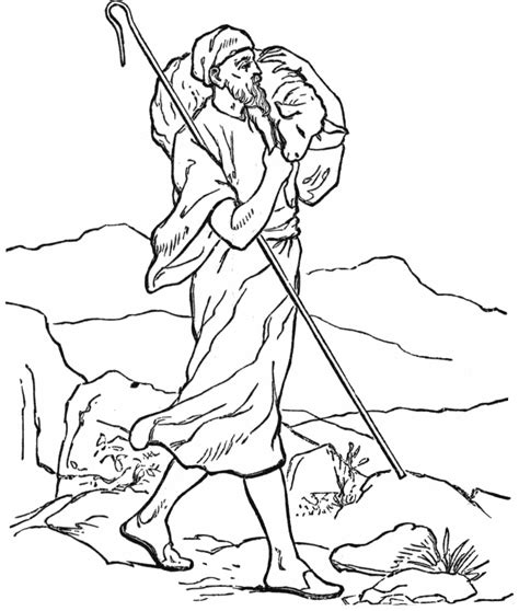 Good Shepherd And Parable Of The Lost Sheep Coloring Pages