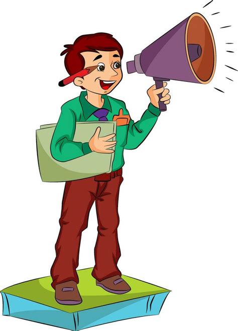 Man Using A Megaphone Illustration 34497201 Vector Art At Vecteezy