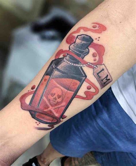 Poison Bottle Tattoos Tattoo Insider Bottle Tattoo Tattoo Designs Men Tribal Sleeve Tattoos