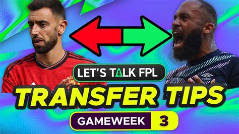 FPL TRANSFER TIPS GAMEWEEK 3 Who To Buy And Sell FANTASY PREMIER