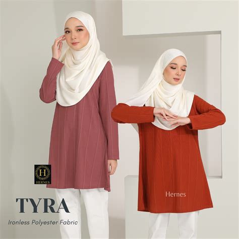 HERNES BLOUSE TYRA BLOUSE IRONLESS BLOUSE MUSLIMAH BLOUSE KNITED TSHIRT