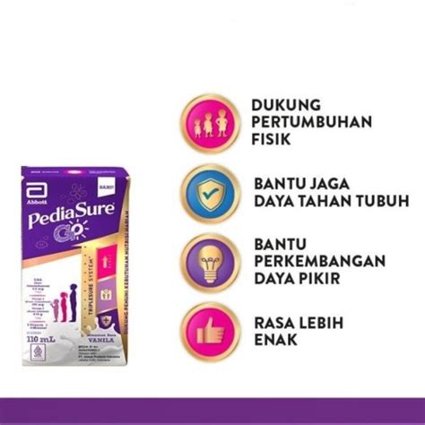 Jual Pediasure UHT 100 ML 1 10th Pediasure Go Susu Pertumbuhan Anak