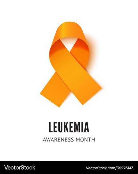 Leukemia cancer awareness ribbon Royalty Free Vector Image