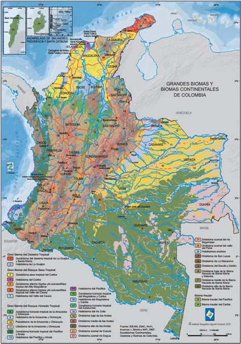 Mapa Para Imprimir De Colombia Mapa De Grandes Biomas De Colombia IGAC