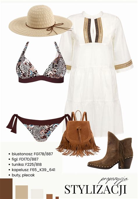 Wiązana góra bikini push up w etniczne motywy FG B Sklep Feba