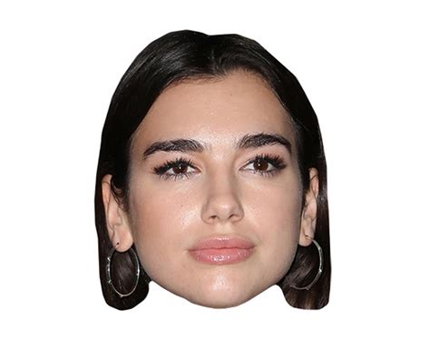 Dua Lipa VIP Celebrity Cardboard Cutout Face Mask