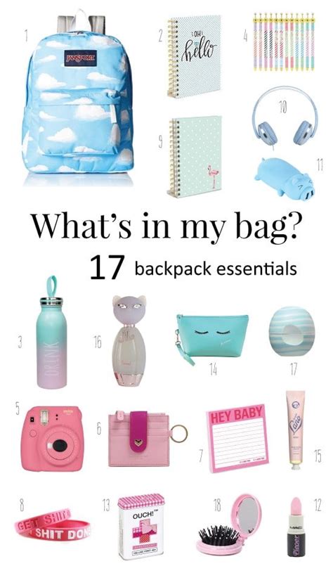 What Is In My Bag Back To School Checklist School Checklist Back To