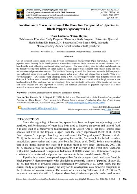 Pdf Isolation And Characterization Of The Bioactive Compound Of