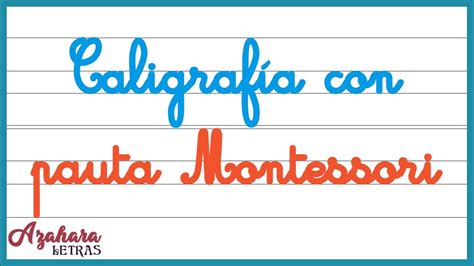 Caligraf A Con Pauta Montessori Con Pdf Para Descargar Youtube